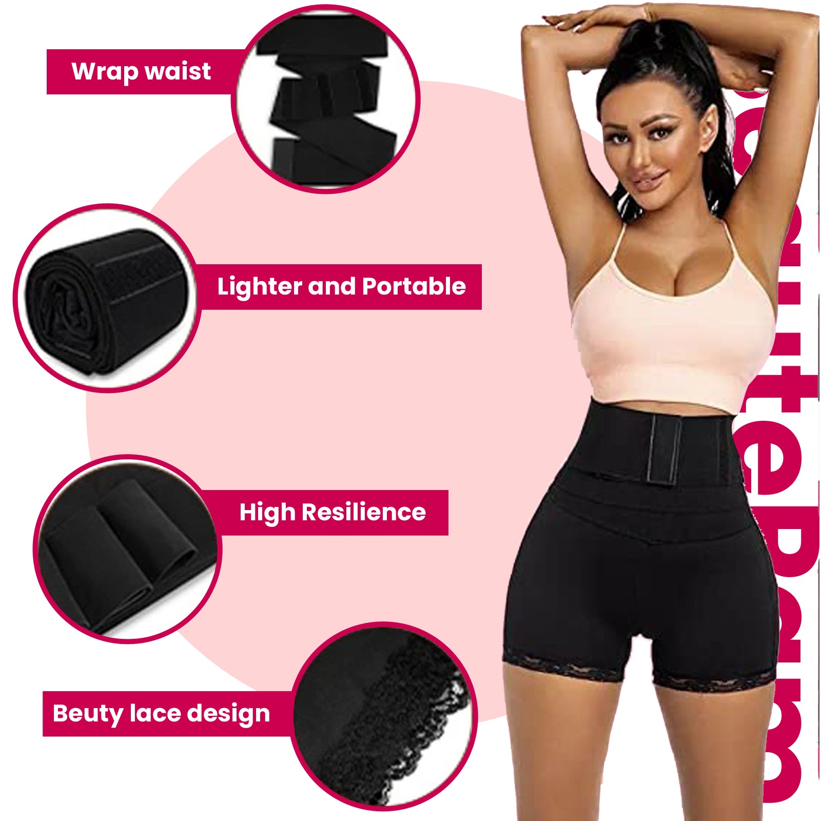 Butt lifter panties waist wrap tummy control shapewear