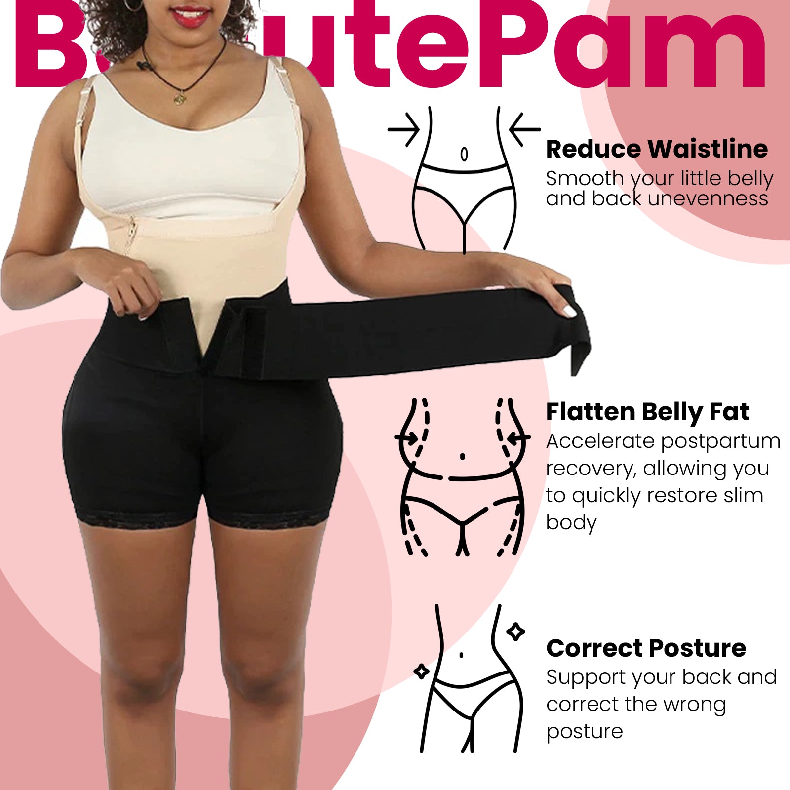 Butt lifter panties waist wrap tummy control shapewear