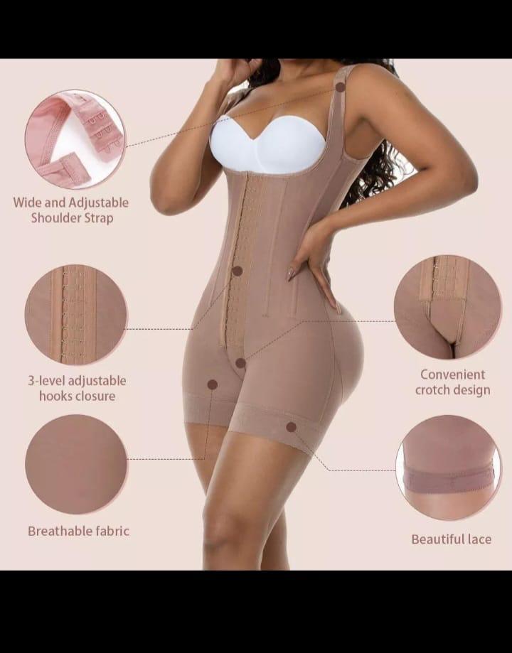 Women Shapewear Bodysuit Rompers - Fajas Bosuit Open Bust Full Body Shaper
