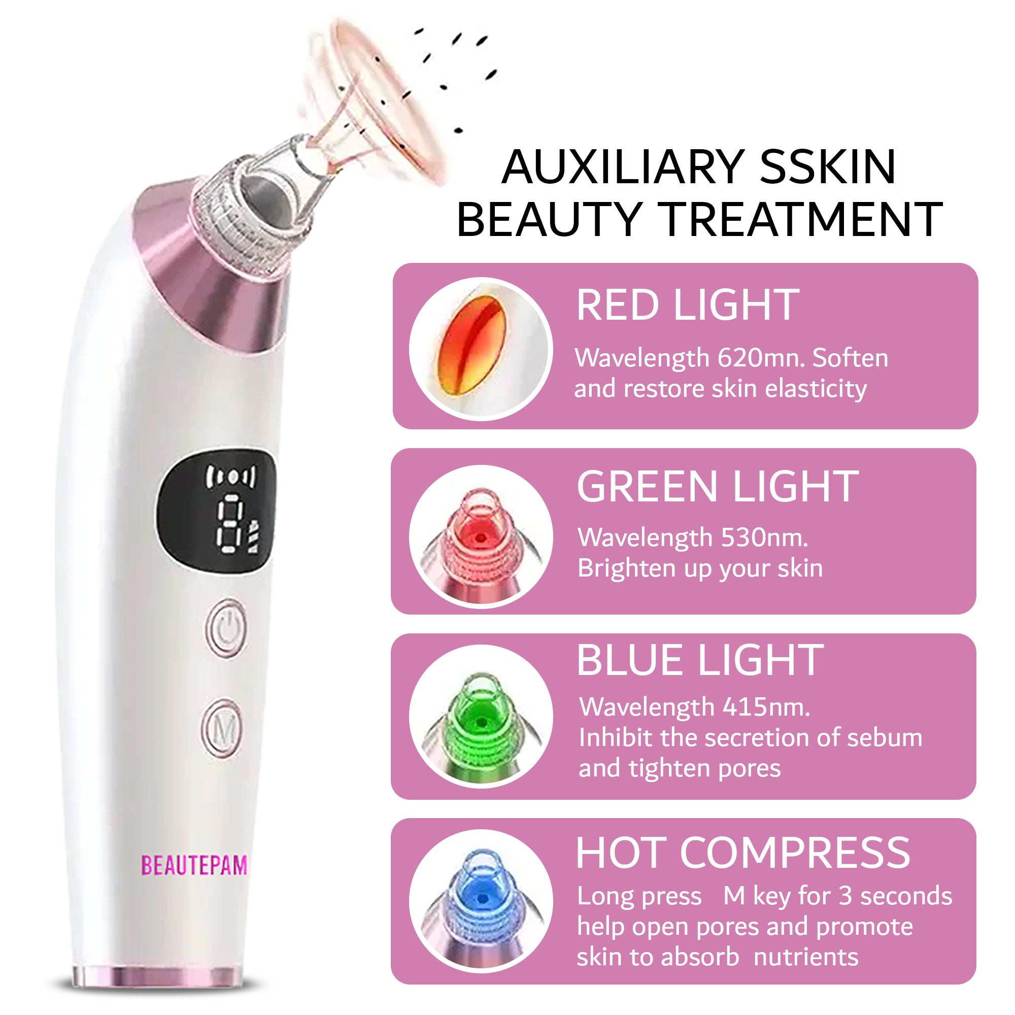 "Clear Pores, Radiant Skin: Beautepam-Enhanced Blackhead Vacuum