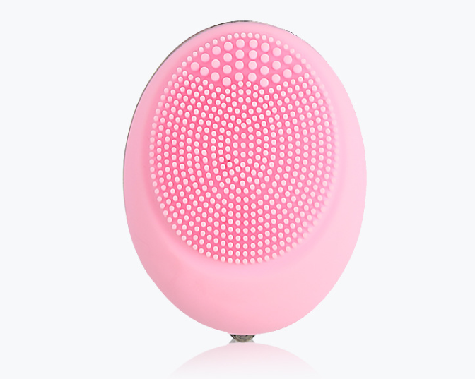 Waterproof Facial Brush Vibrating Face Cleanser Sonic Cleansing Brush Skin Cleansing System Silicone Face Cleansing Brush Rotating Face Brush Rechargeable Facial Brush