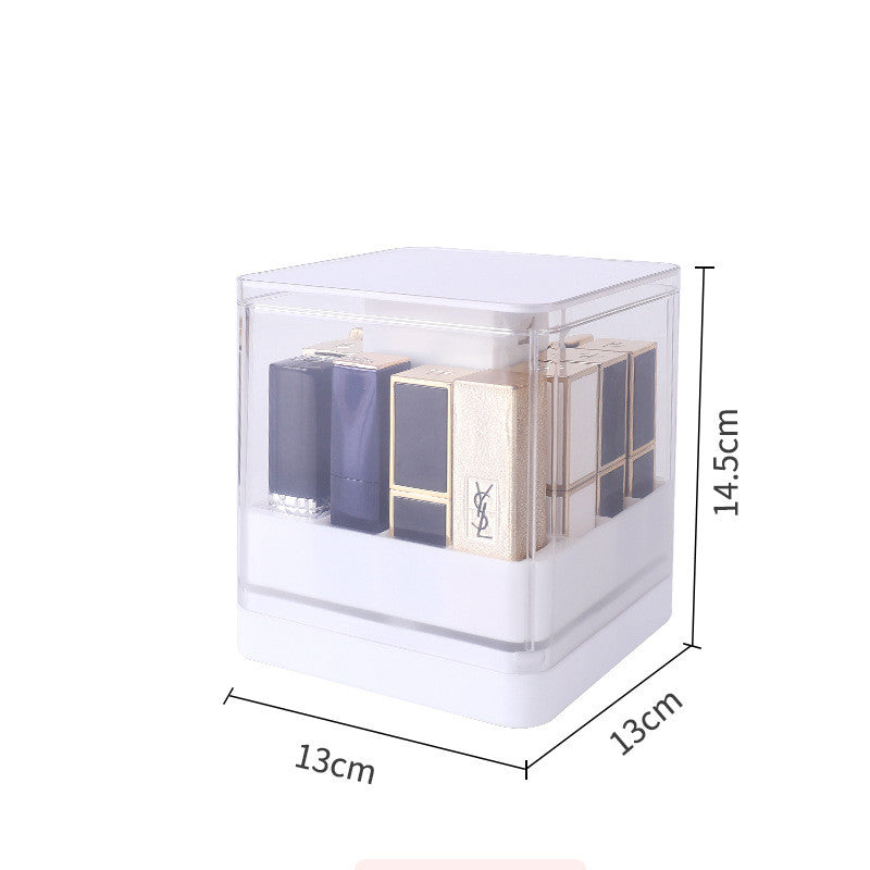 Lipstick Organizer Box Makeup Storage Container Lip Gloss Holder Cosmetic Display Case Lipstick Storage Rack Clear Lipstick Box Acrylic Lipstick Organizer Rotating Lipstick Holder