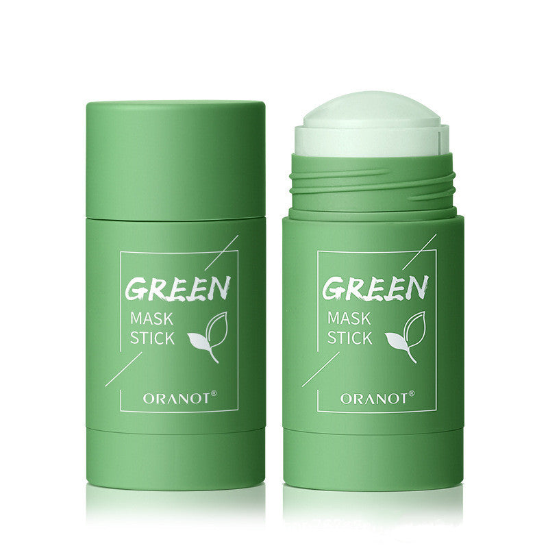 Travel-Friendly Pore Cleanser Stick Mask with Green Tea Extract Skin Detox Mask Stick Refreshing Green Tea Mask Quick Mask Application Stick Portable Green Tea Mask Pore Cleansing Stick