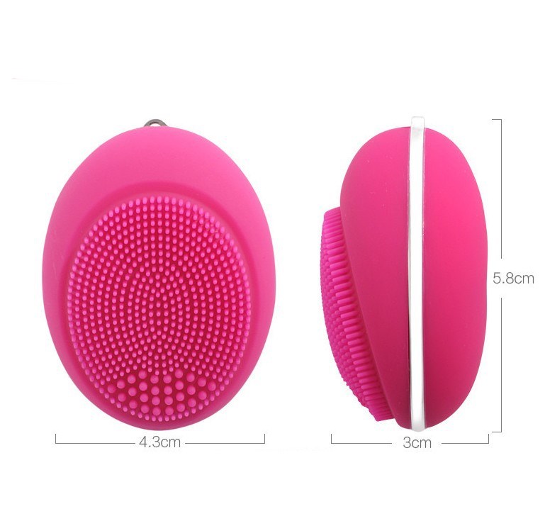 Waterproof Facial Brush Vibrating Face Cleanser Sonic Cleansing Brush Skin Cleansing System Silicone Face Cleansing Brush Rotating Face Brush Rechargeable Facial Brush