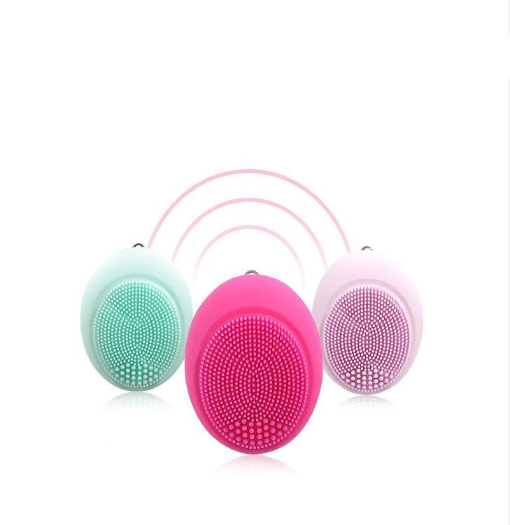 Waterproof Facial Brush Vibrating Face Cleanser Sonic Cleansing Brush Skin Cleansing System Silicone Face Cleansing Brush Rotating Face Brush Rechargeable Facial Brush