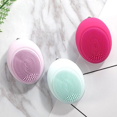 Waterproof Facial Brush Vibrating Face Cleanser Sonic Cleansing Brush Skin Cleansing System Silicone Face Cleansing Brush Rotating Face Brush Rechargeable Facial Brush