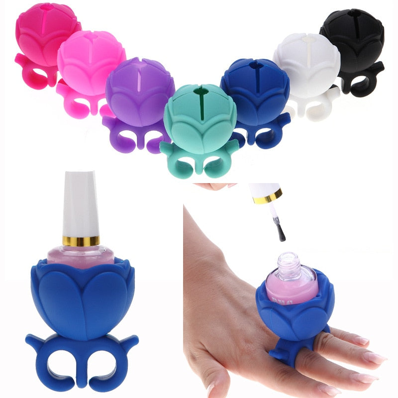 Trendy Nail Polish Stand Travel-Friendly Polish Holder Space-Saving Nail Polish Storage Silicone Nail Polish Stand Silicone Nail Polish Carrier Silicone Gel Nail Varnish Holder
