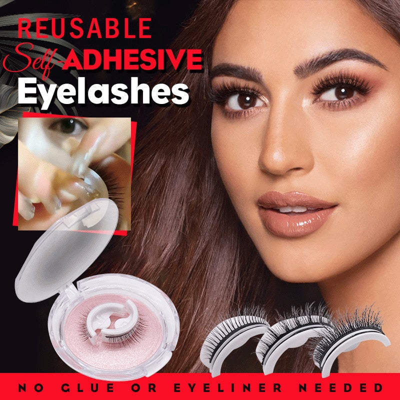 User-Friendly False Lashes Stick-On Lash Extensions Stick-and-Go Lash Strips Self-Stick False Eyelashes Self-Attach Eyelash Set