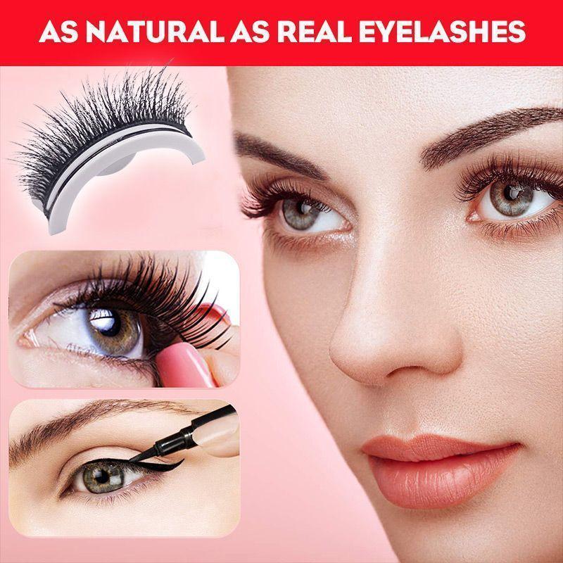 User-Friendly False Lashes Stick-On Lash Extensions Stick-and-Go Lash Strips Self-Stick False Eyelashes Self-Attach Eyelash Set