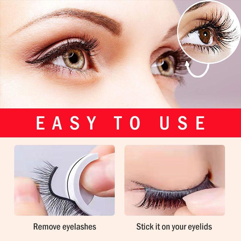 User-Friendly False Lashes Stick-On Lash Extensions Stick-and-Go Lash Strips Self-Stick False Eyelashes Self-Attach Eyelash Set