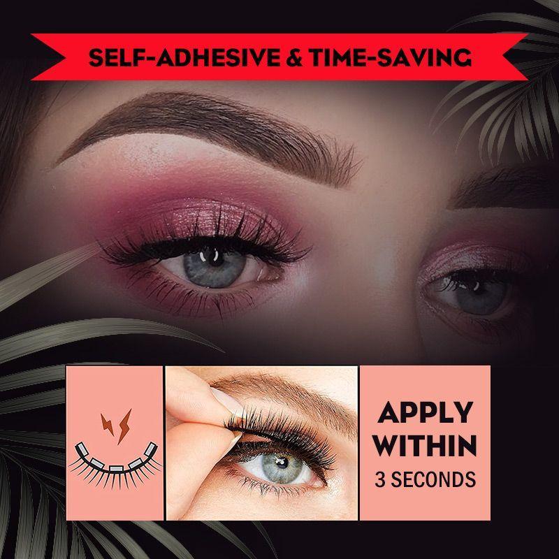 User-Friendly False Lashes Stick-On Lash Extensions Stick-and-Go Lash Strips Self-Stick False Eyelashes Self-Attach Eyelash Set