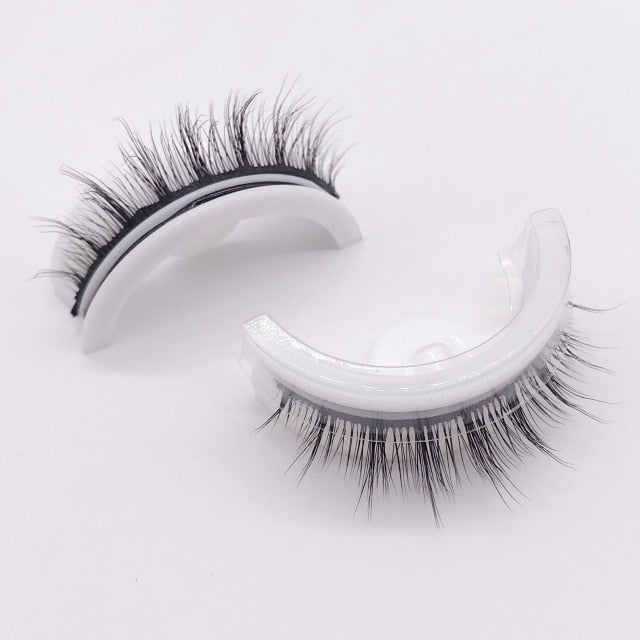 User-Friendly False Lashes Stick-On Lash Extensions Stick-and-Go Lash Strips Self-Stick False Eyelashes Self-Attach Eyelash Set