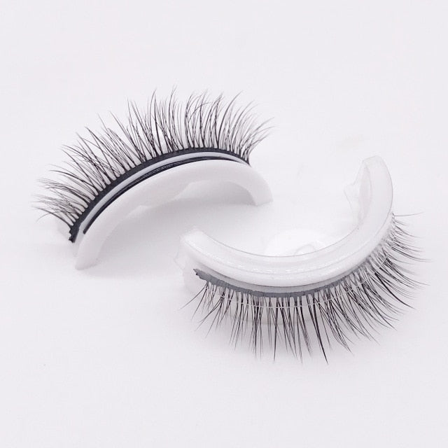 User-Friendly False Lashes Stick-On Lash Extensions Stick-and-Go Lash Strips Self-Stick False Eyelashes Self-Attach Eyelash Set